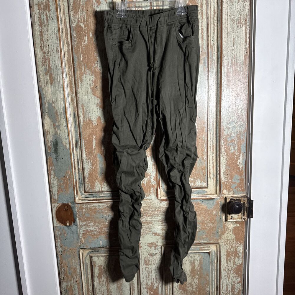 American Bazi Elastic Scrunch Leg Drawstring Jogger Pants RJJ-20226 M Army Green